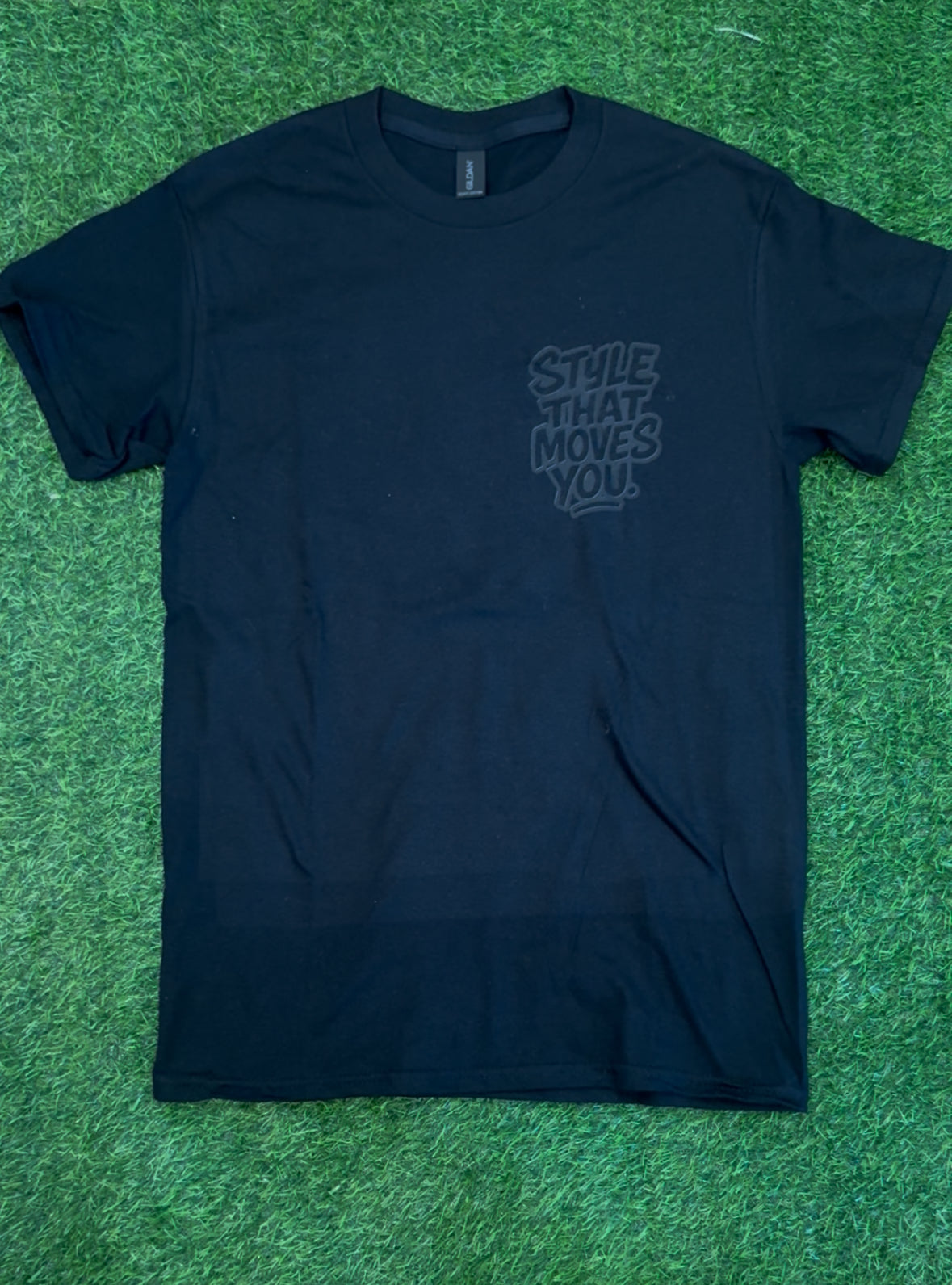 “Style that moves you” dark mode tee