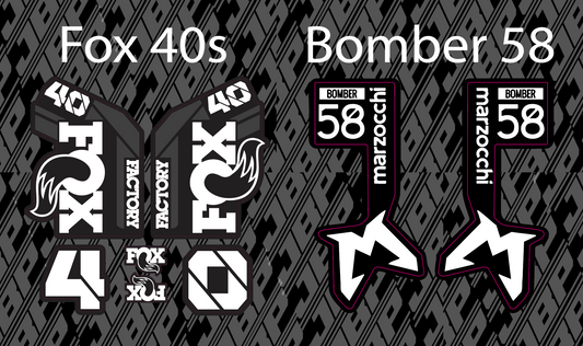 Fox 40/Bomber 58 Fork Guard Decals